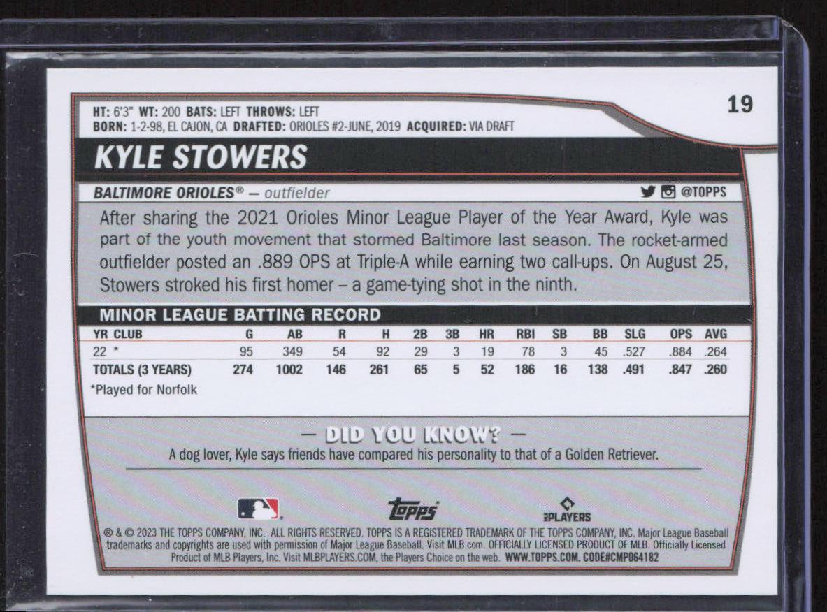 2023 Topps Big League #19 Kyle Stowers