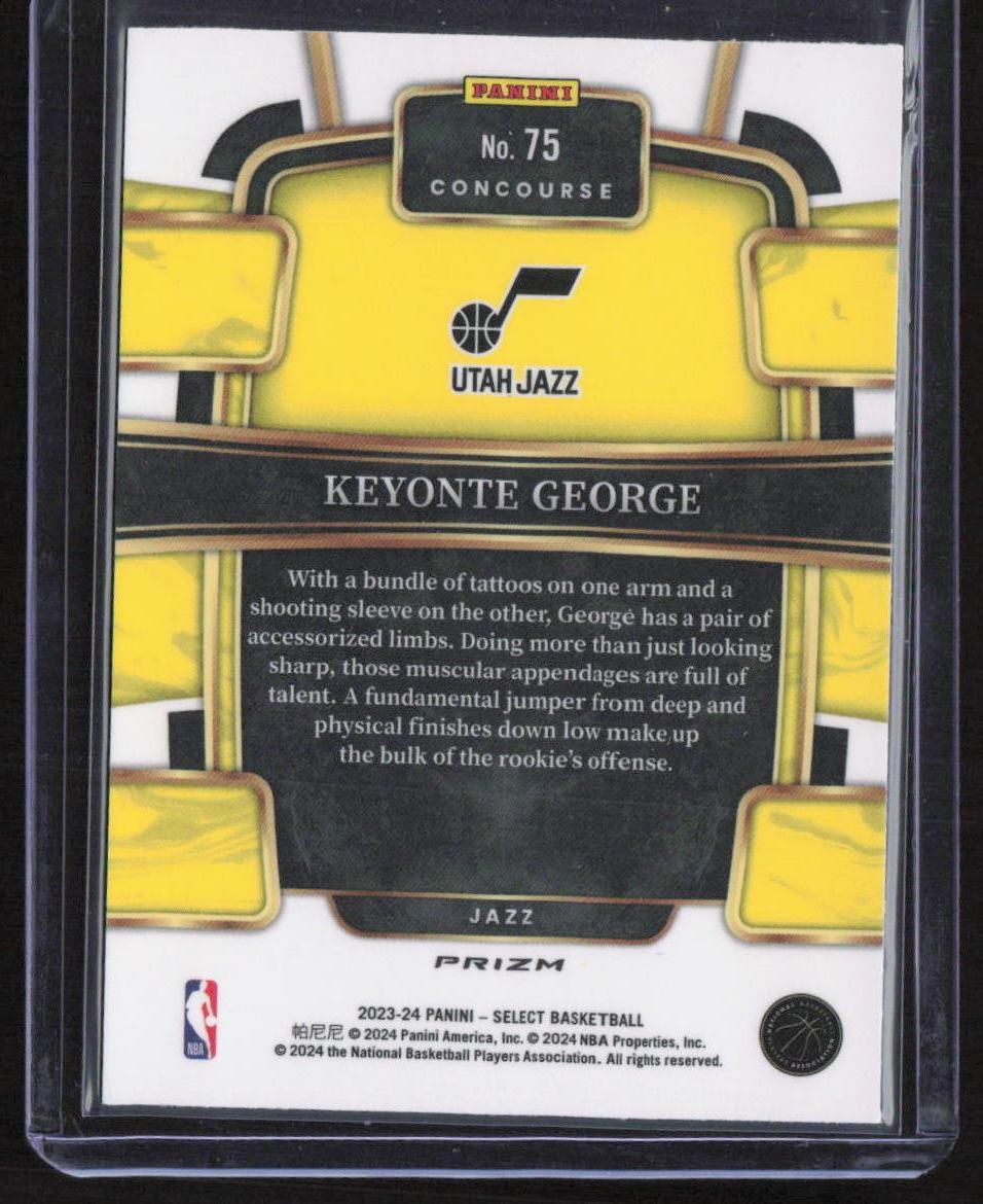 2023-24 Panini Select #75 Keyonte George Blue Prizms