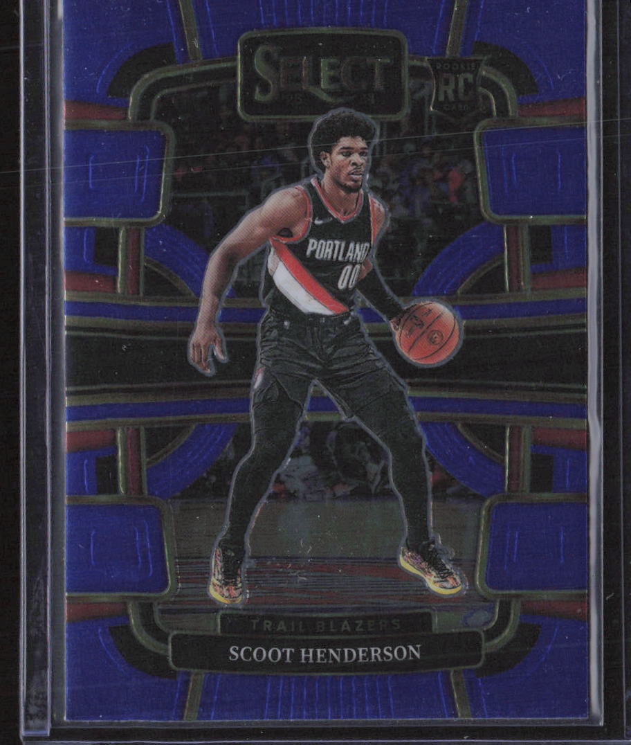 2023-24 Panini Select #77 Scoot Henderson Blue Prizms
