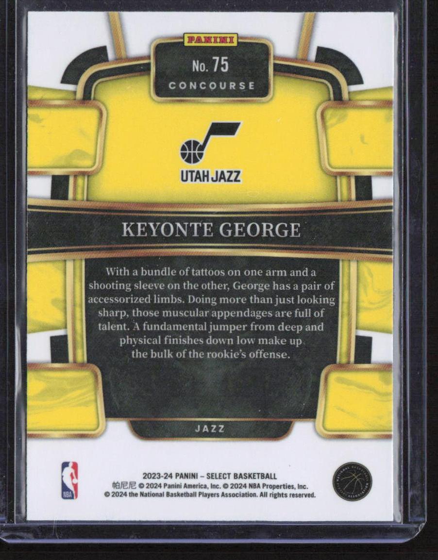 2023-24 Panini Select #75 Keyonte George Blue (Retail Base)